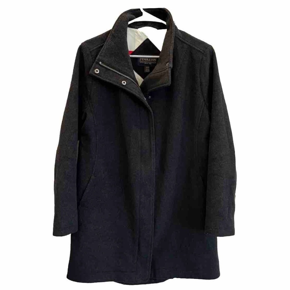 Pendleton Jacket Size Small, Dark Heather Gray Wo… - image 1
